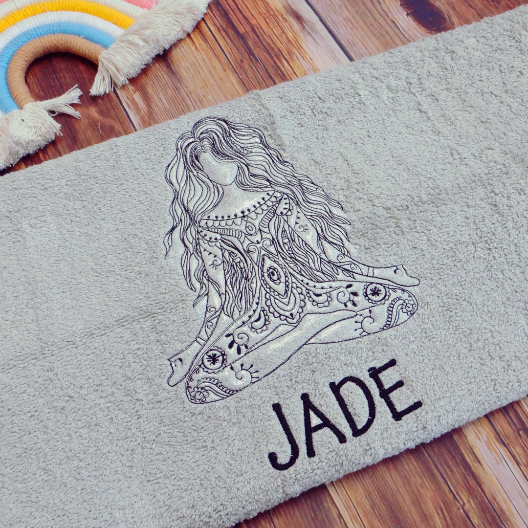 Personalised Yoga Towel , Personalised Yoga Gift , Personalised Pilates