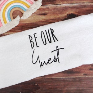 Personalized Embroidered Guest Towels: Custom Wording
