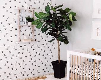 Watercolor Triangle // Removable Wallpaper // Nursery Wallpaper