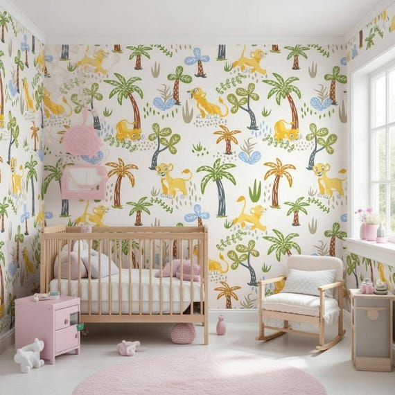 Lion King Wallpaper | Removable Nursery Wall Decor