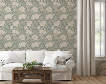 Floral Peel and Stick Wallpaper: Harlinsdale, Self Adhesive Fabric
