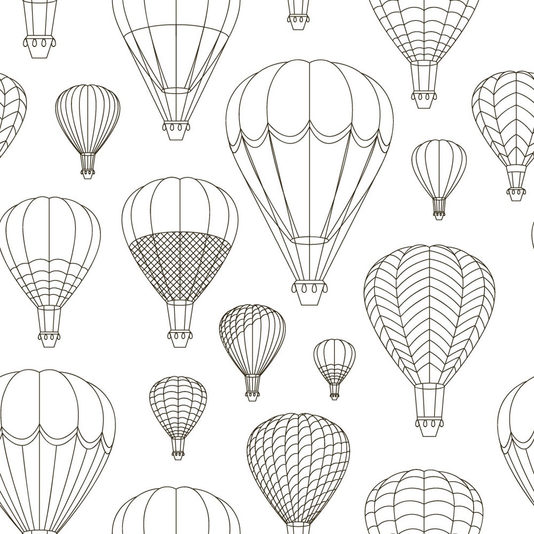 Hot Air Balloon Wallpaper // Removable Wallpaper Etsy