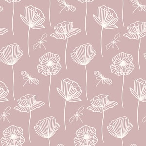 Fine Floral Wallpaper // Temporary Peel and Stick