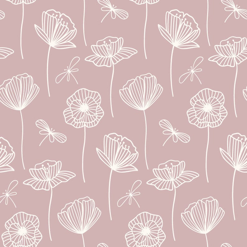 Fine Floral Wallpaper // Temporary Peel and Stick image 1