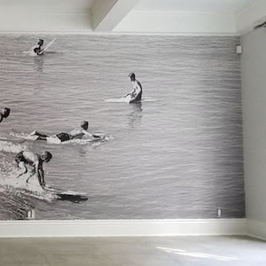 Surfs Up Mural // Removable Wallpaper // Temporary Peel and Stick Wallpaper