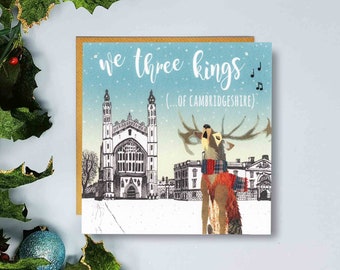 Kings College, Cambridge Christmas Card, Cambridgeshire Art, Cambridgeshire Card