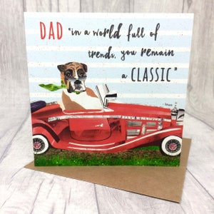 Birthday Dad, Father's Day Card, Classic Car Card, Happy Birthday Card