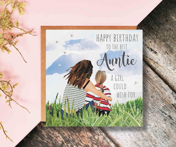 Best Auntie Niece Birthday Card, Lovely Auntie, Aunty, Auntie Birthday  Card, Birthday Wishes From Niece, Best Auntie Card, Dandelion Wish