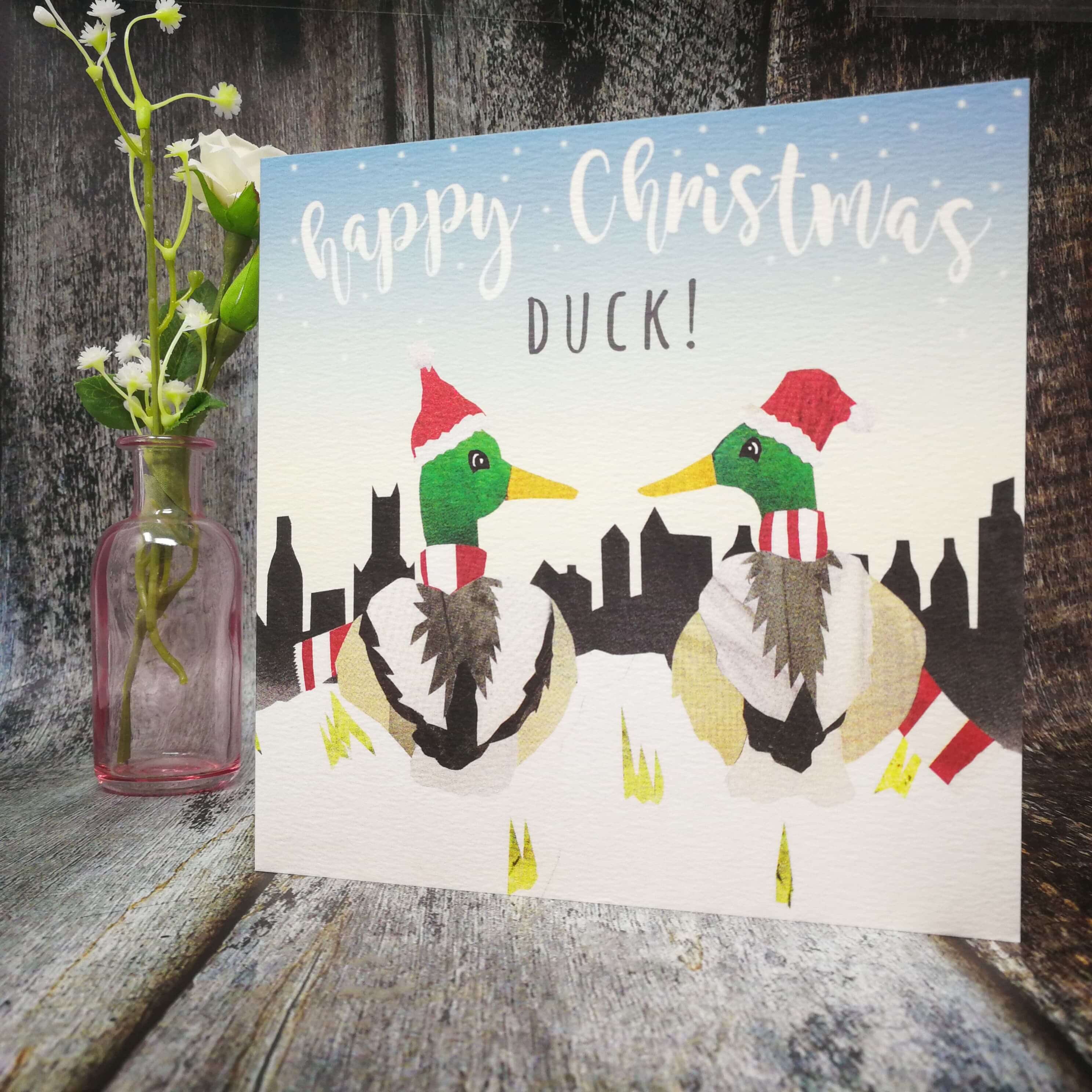 Happy Christmas Duck Stokie Christmas Card Ay up Duck Etsy UK