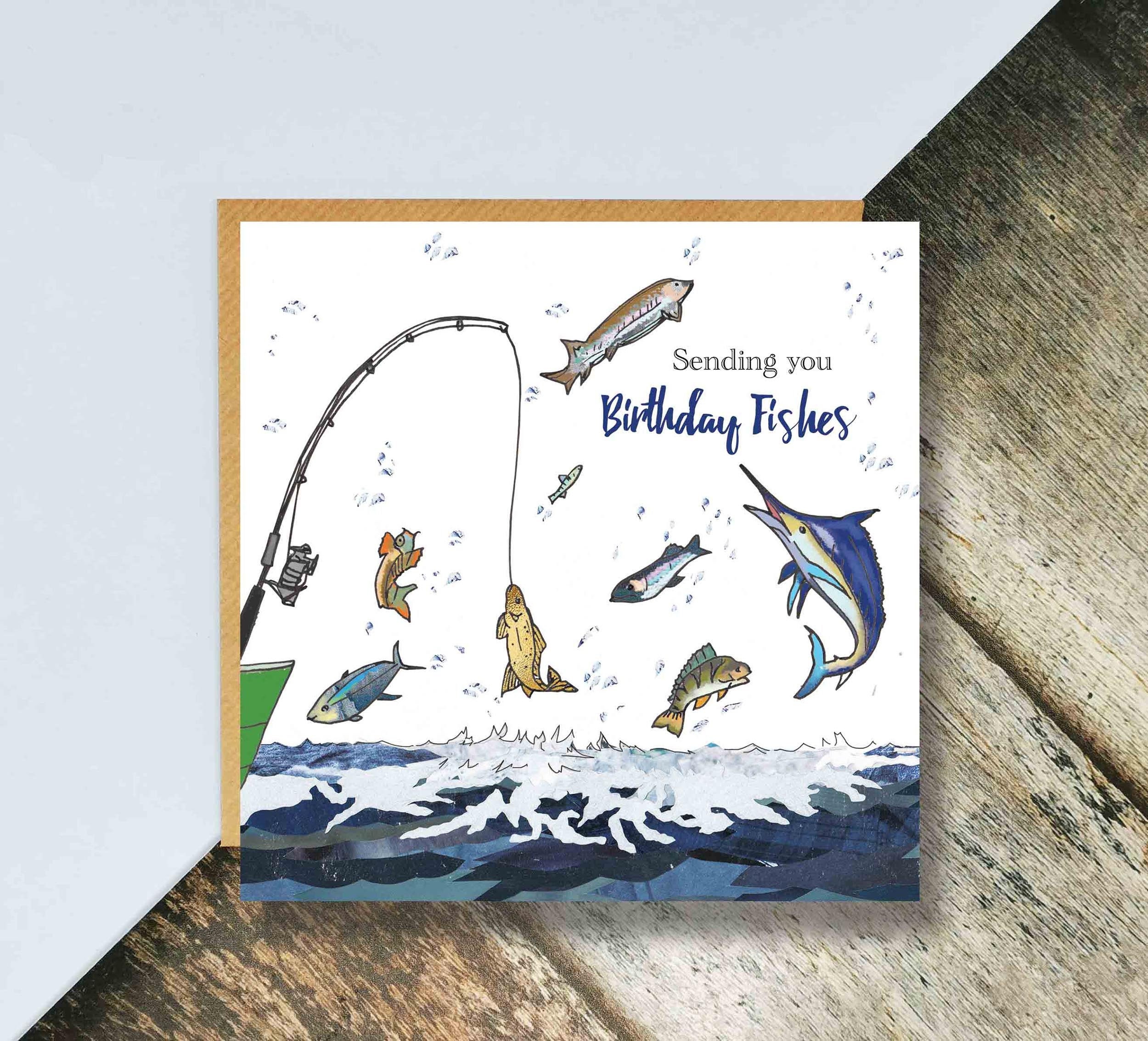 Geburtstag Fische Angelfische Karte Angler Beste Fische auf Etsy