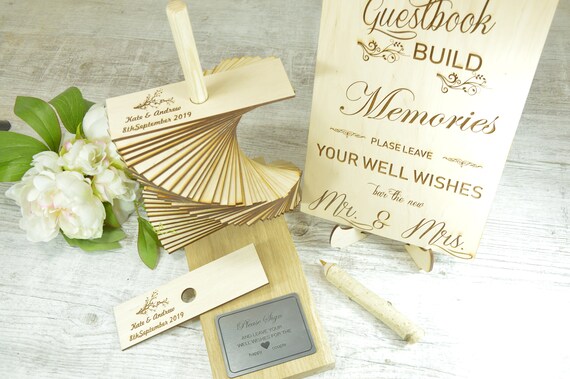 Wedding Guest Book Alternative Love Birds Wedding Guest Book Etsy