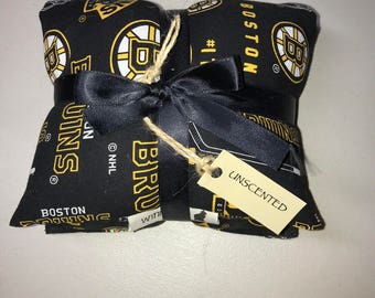 Microwave Flaxseed and Rice Heating Bag, Hot and Cold, Unscented, Heat Therapy, Boston Bruins
