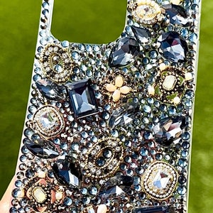 Handmade Blinged Out Glass Rhinestones Cell Phone Case bling bling