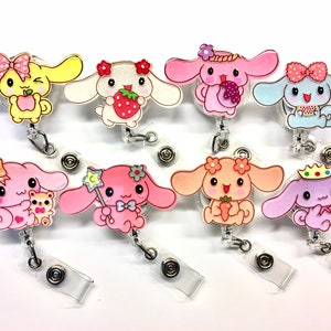 SALE !!!!! 1 pc Cute Dog Cartoon Character Retractable ID Badge Reel - Doctor / Nurse / Teacher Badge Reel Badge Belt Clips