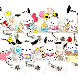 SALE !!!!! 1 pc Cute Dog Cartoon Retractable ID Badge Reel - Doctor / Nurse / Medical / Teacher Badge Reel Badge Clips gift ideas