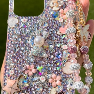 Handmade Blinged Out Glass Rhinestones Cell Phone Case bling bling