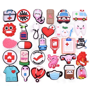 1 pc Medical Shoe Charms fits Healthworkers / Doctor / Nurse Shoes Decoration