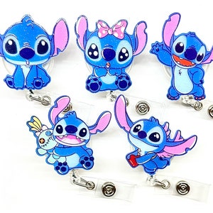 SALE !!!!! 1 pc Cute Bunny Kitty Cat Dog Cartoon Character Retractable ID Badge Reel - Doctor / Nurse / Teacher Badge Reel Clips