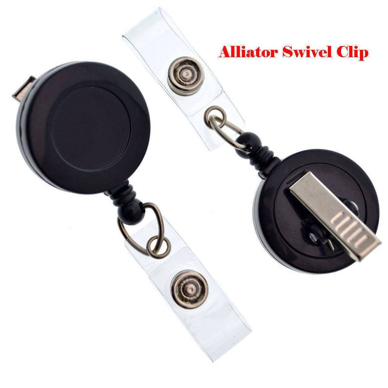 Best Gift Idea Alligator Swivel Clip ID Badge Holder Retractable ID Badge Reel SALE !!!! Teacher Nurse Gifts Badge Clips