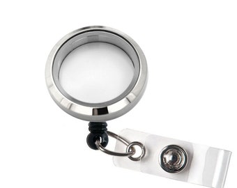 Custom Stainless Steel Lanyard with Floating Charm Locket Badge Reel with Sturdy Screw Top Lid and Key Ring Retractable Heavy Duty Rust and Tarnish Free Chain FC LY MA Custom Stainless Steel Lanyard with Floating Charm Locket Badge Reel with Sturdy Screw Top Lid and Key Ring Retractable Heavy Duty Rust and Tarnish Free Chain FC LY MA