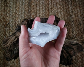 RAW Blue Lace Agate Geode Piece ~ EXACT piece ~ A+ from Sanje Malawi ~ Spirit Guides / Communication / Alter / Meditation