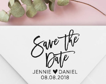 Wedding Stamp, custom save the date stamp, wedding gift, engagement gift, wedding invitation  rubber stamp or self inking stamp