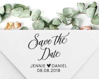 Wedding Stamp, custom save the date stamp, wedding gift, engagement gift, wedding invitation  rubber stamp or self inking stamp