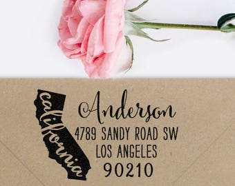 Custom Address Stamp California Return Address Stamp Self Inking Or Rubber Stamp Personalized Wedding Gift Idea Wedding Stamp Save The Date