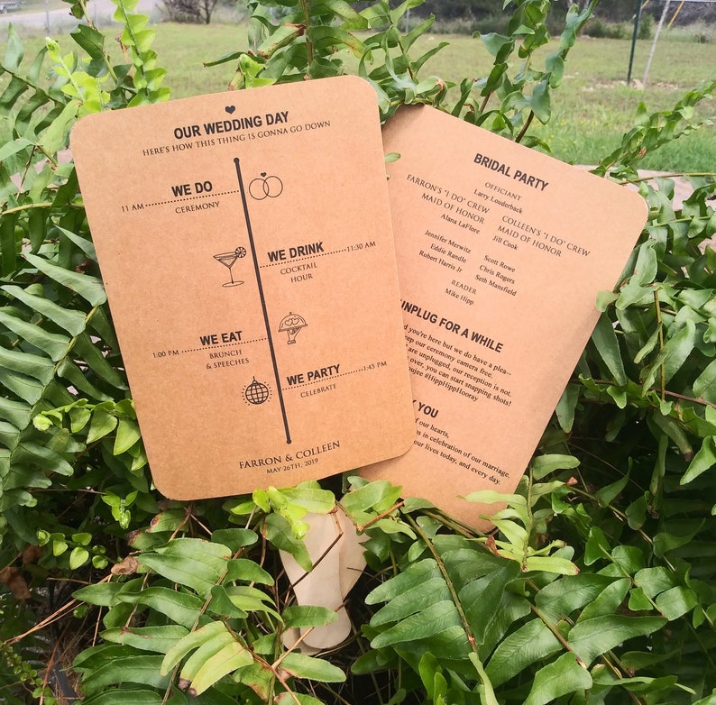 rustic wedding hand fans