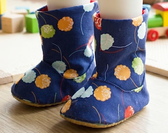 Baby Booties PDF Schnittmuster | Säugling Slipper Vorlage | DIY Gemütliche Kleinkind-Schuhe | Easy Fabric Footwear Schnittmuster für Neugeborene bis Gr. 5
