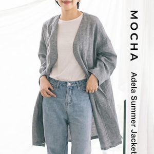 Adela Summer Jacket PDF Sewing Pattern | Lightweight Duster Coat Pattern PDF  | Easy Minimalist Outerwear Craft | Womens Casual Coat DIY