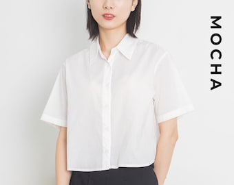Maddy Short sleeve Shirt PDF Sewing Pattern - 4 Kinds of Paper (A4, US Letter, A0, 36"x48")