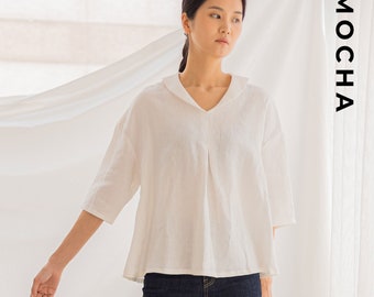 Tommy Sailor Style Blouse PDF Sewing Pattern - 4 Kinds of Paper (A4, US Letter, A0, 36"x48")