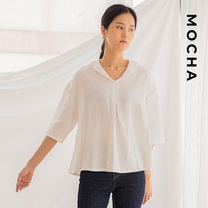 Blusa estilo marinheiro Tommy MOCHA em PDF - 4 tipos de papel (A4, Carta EUA, A0, 36" x 48")