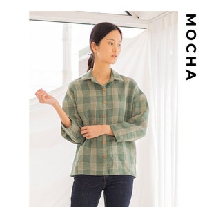 Padrão de costura em PDF para camisa MOCHA Finlay - 4 tipos de papel (A4, US Letter, A0, 36"x48")