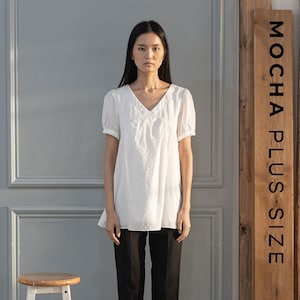 Vestido Coco Plus Size MOCHA 2 Estilos e Padrão de Costura em PDF - 4 Tipos de Papel (A4, Carta EUA, A0, 36" x 48")