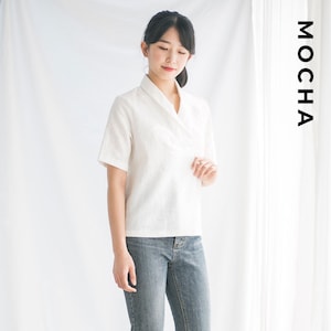 Blusa e túnica MOCHA Rylee PDF Padrão de costura (2 estilos) - 4 tipos de papel (A4, US Letter, A0, 36"x48")