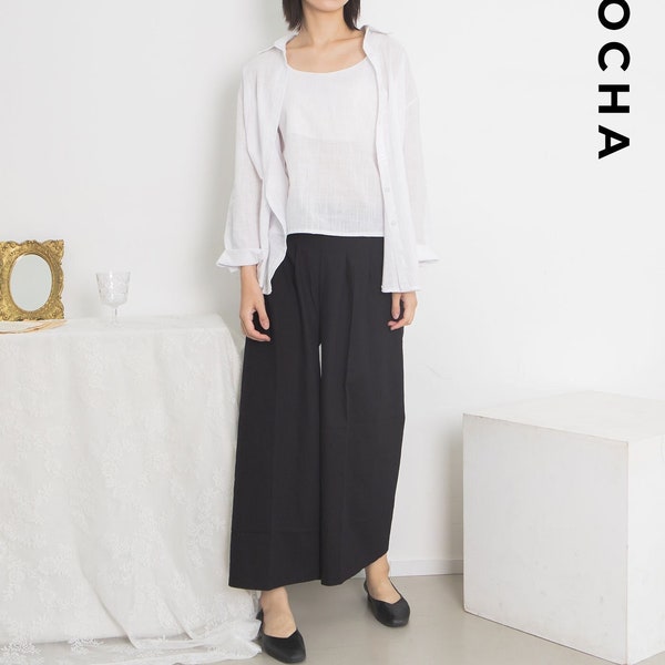 MOCHA Thierry Wide Pants PDF Sewing Pattern - 4 Kinds of Paper(A4, US Letter, A0, 36"x48")