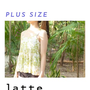 Padrão de costura em PDF Chaya Tank Top Plus Size - 4 tipos de papel (A4, US Letter, A0, 36"x48")