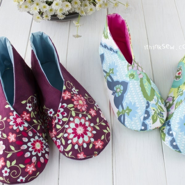 Winter Woman's Kimono Shoes PDF Sewing Pattern