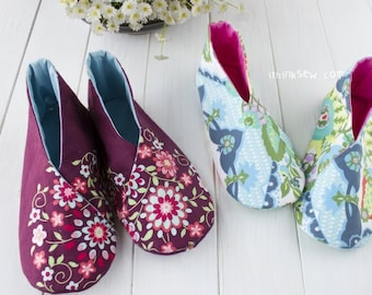 Winter Woman's Kimono Shoes PDF Sewing Pattern