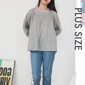 MOCHA Plus Size Milena Raglan Túnica/Blusa PDF Padrão de Costura - 4 tipos de papel (A4, Carta dos EUA, A0, 36"x48")