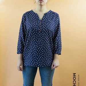 MOCHA Emma Shirt PDF Sewing Pattern - 4 Kinds of Paper(A4, US Letter, A0, 36"x48")