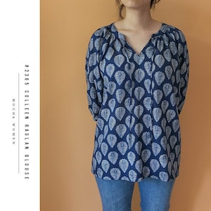 Blusa Raglan MOCHA Colleen PDF Padrão de Costura - 4 Tipos de Papel (A4, Carta EUA, A0, 36"x48")