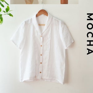Blusa com gola xale MOCHA Portia PDF - 4 tipos de papel (A4, US Letter, A0, 36"x48")