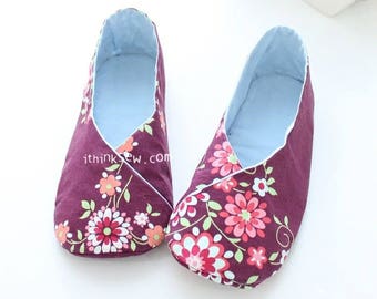 Women Kimono-Style Shoes PDF Sewing Pattern