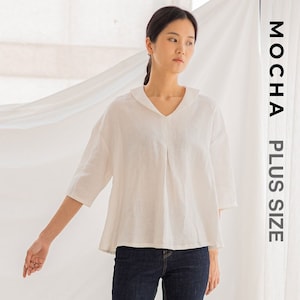 Blusa estilo marinheiro Tommy Jeans tamanho grande - Molde de costura em PDF - 4 tipos de papel (A4, Carta EUA, A0, 36" x 48")