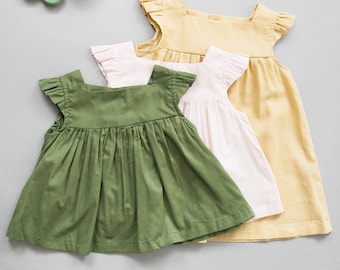 Fay Baby Dress Sewing Pattern PDF | Flutter Sleeve Toddler Blouse | Summer Infant Outfit DIY | Sizes 3M to 24M | Fay Baby Dress