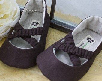 Baby Shoe Sewing Pattern PDF | DIY Ballet Slippers for Toddlers | Soft Sole Elastic Booties | Sizes 1 to 5 Digital Craft Tutorial