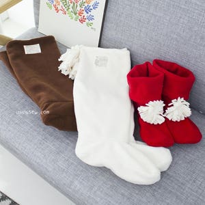 Women Fleece Boots PDF Sewing Pattern (US size 5-10)